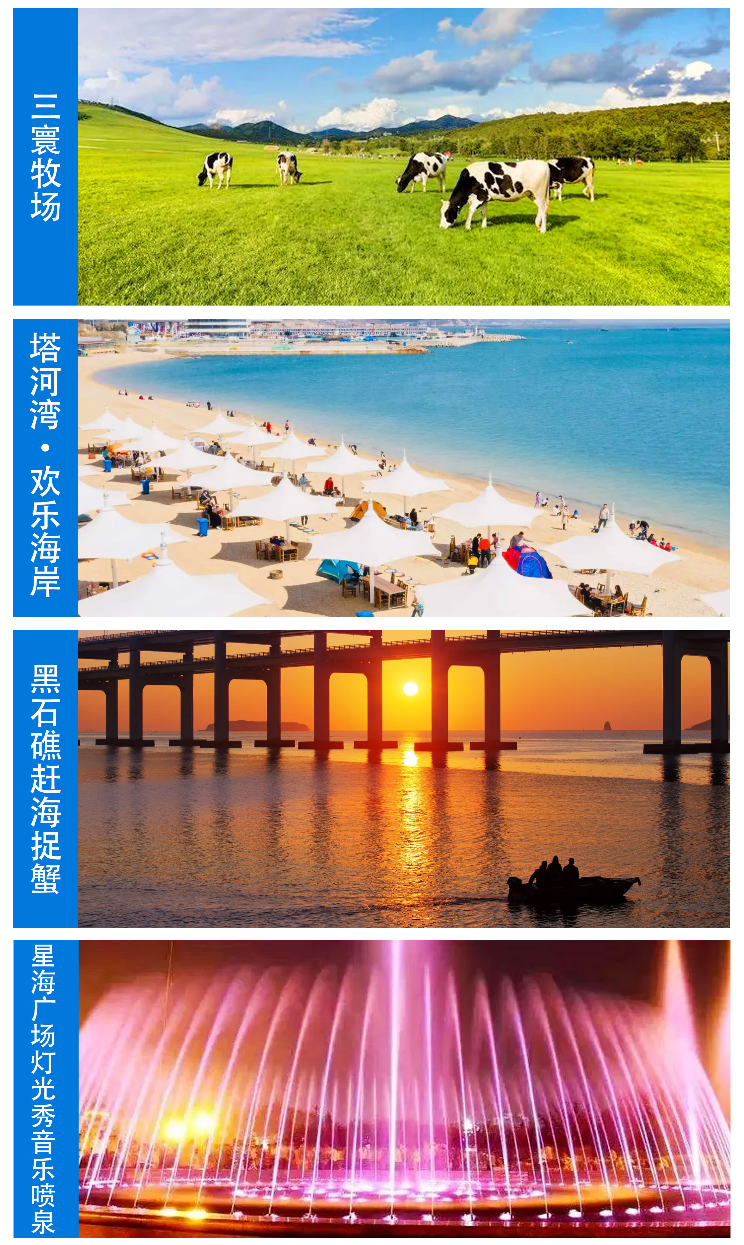 专车接机深度游大连帆船出海海洋世界任选黄金海岸棒棰岛可选一单一团