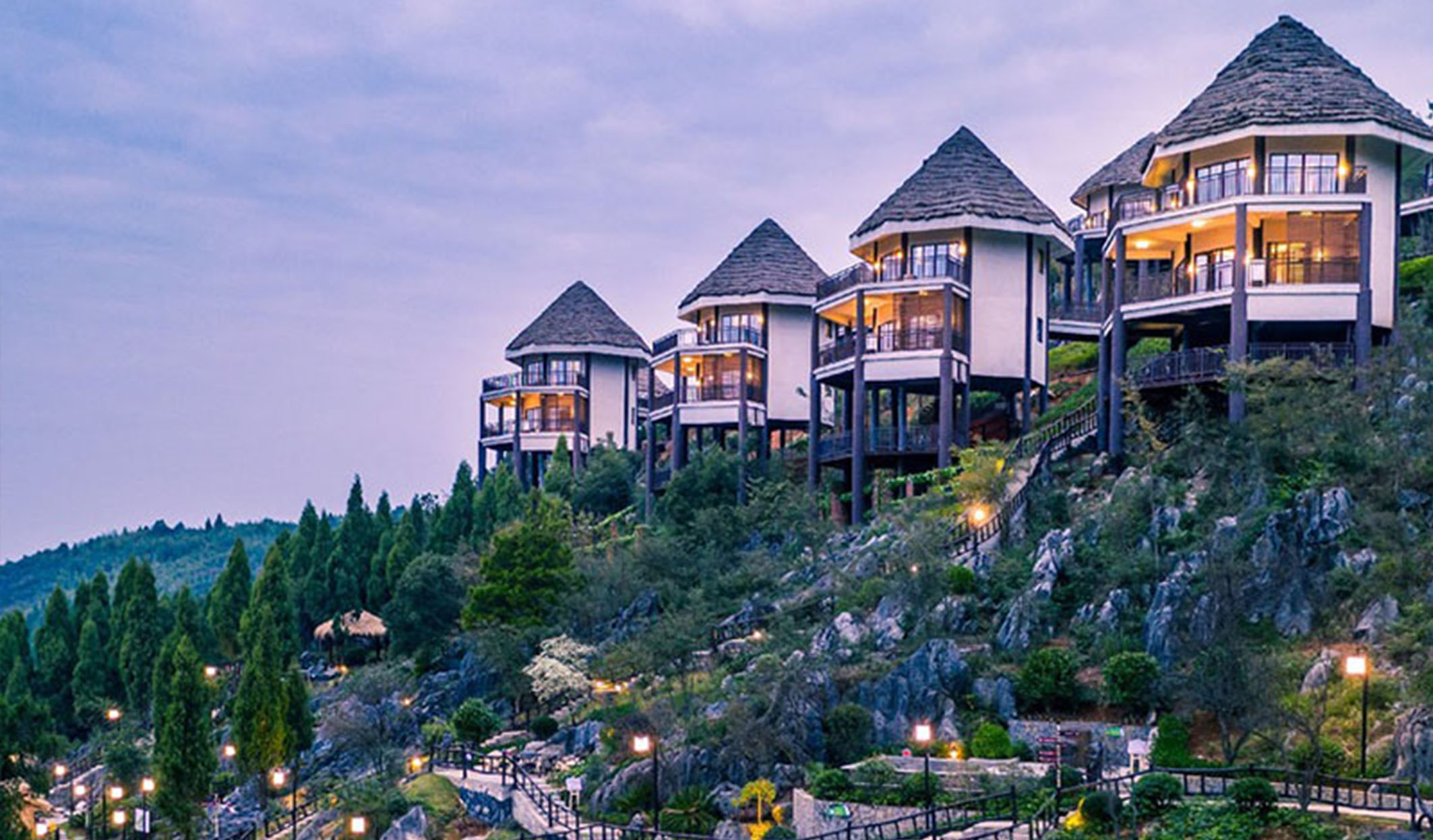 桂林全州大碧头阡陌居酒店2天1晚入住赠送温泉票大地景观门票入园观赏