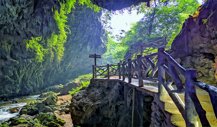 全国出发 南宁 德天风景区 古龙山峡谷 通灵大峡谷 旧州 鹅泉4日游,马