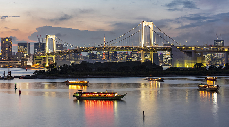 东京特色深度体验一日游(夜游东京湾乘坐屋形船品精品日料 感受年轻