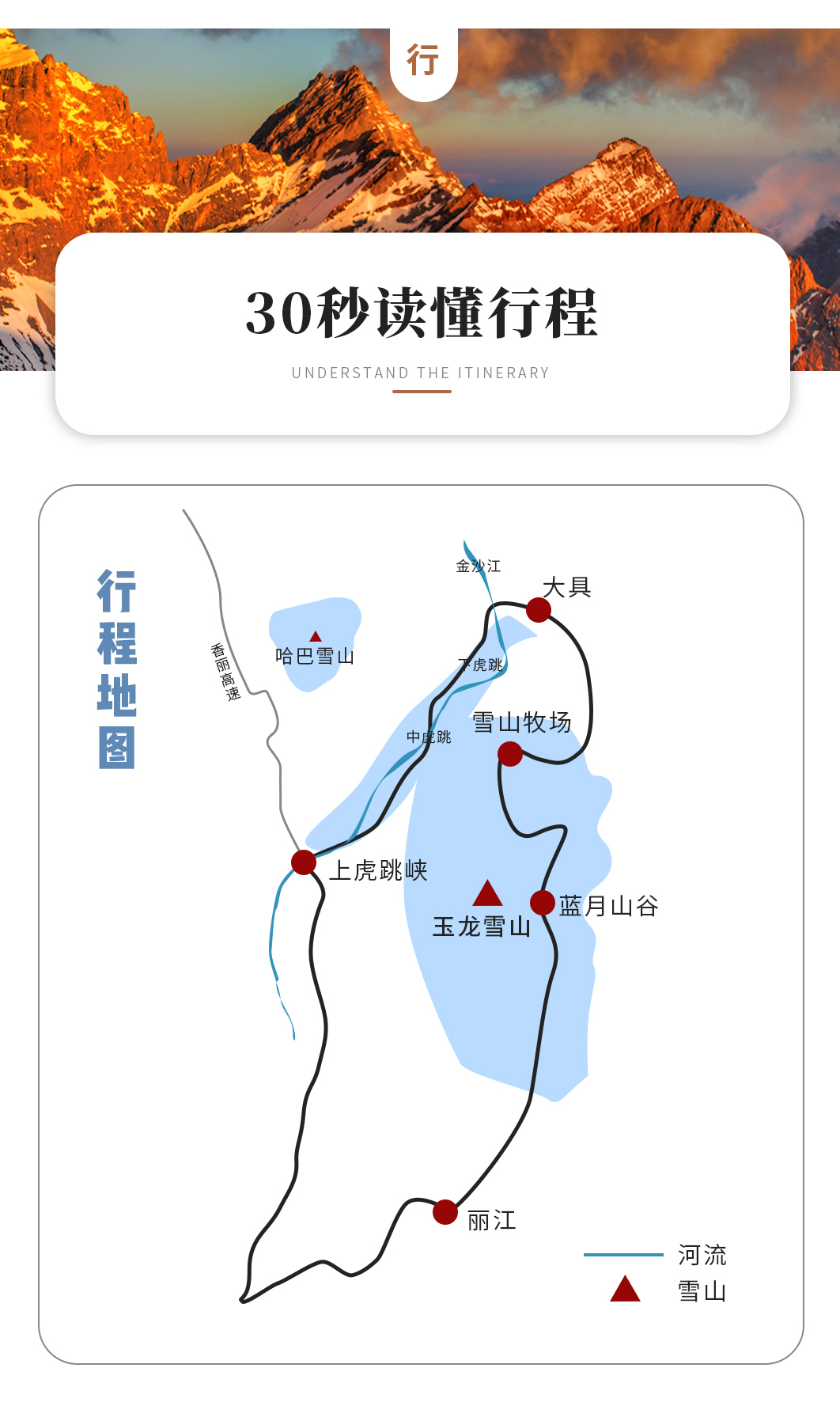 自家发团 云南丽江出发虎跳峡玉龙雪山徒步5日游2-6人团 虎跳峡高路28