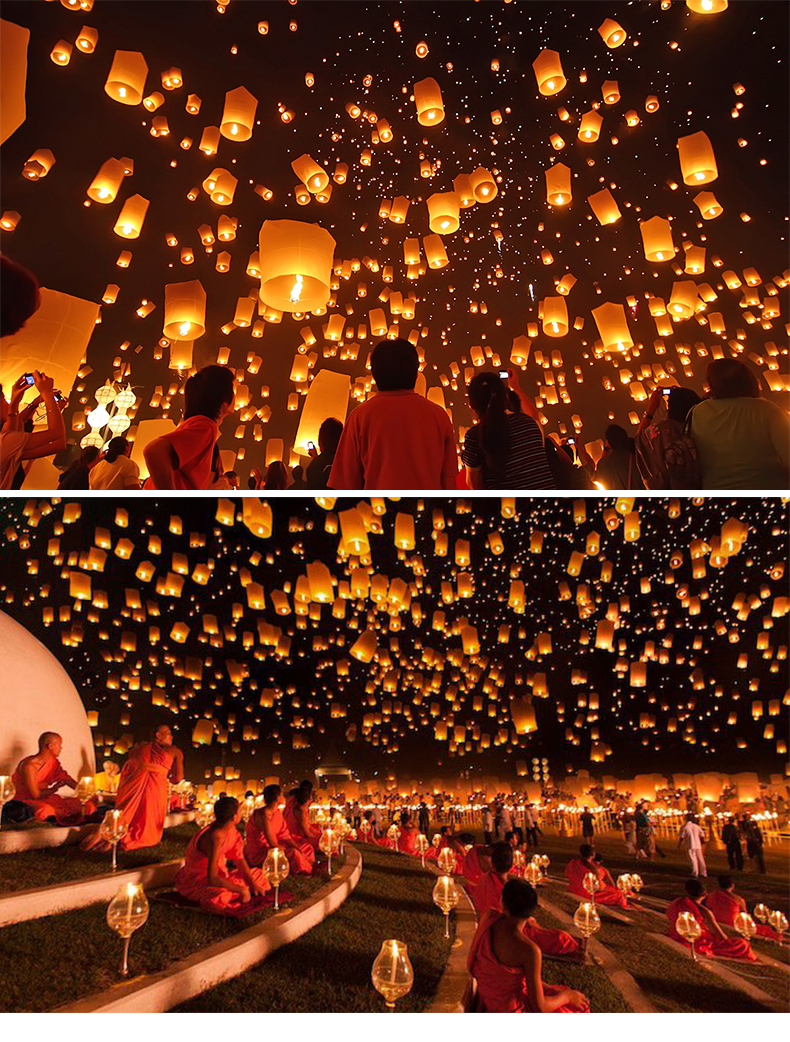 2017年泰国清迈国际万人天灯节门票普通vip座含接送
