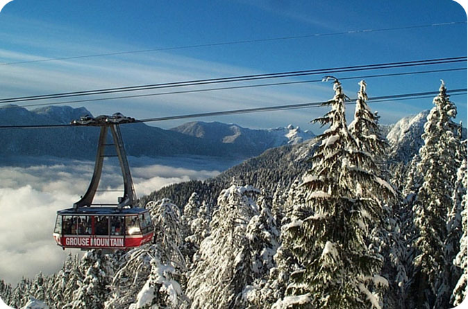 加拿大温哥华格劳斯山grousemountain山顶体验门票含缆车