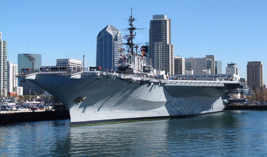 美国圣地亚哥中途岛号航空母舰博物馆门票战舰世界老城风情语音导览