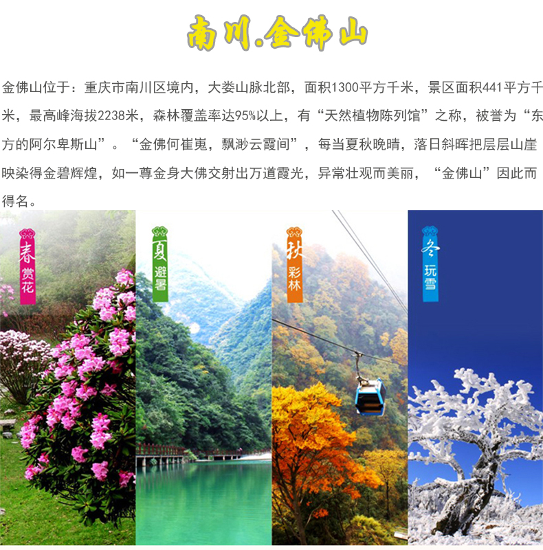 南川金佛山西坡门票套票冬季赏雪滑雪出票2小时后可用