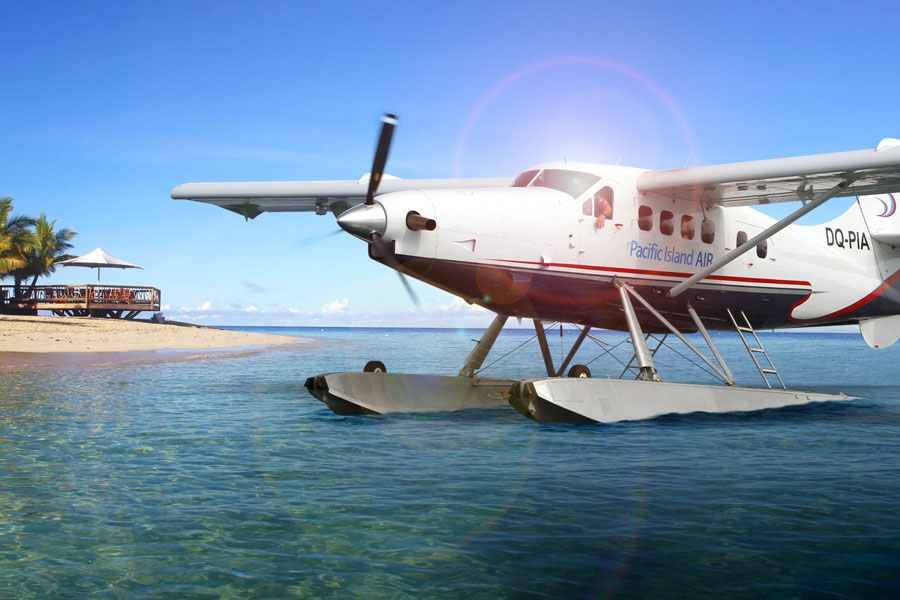 斐济往返外岛度假村酒店交通水上飞机直升机交通预定观光
