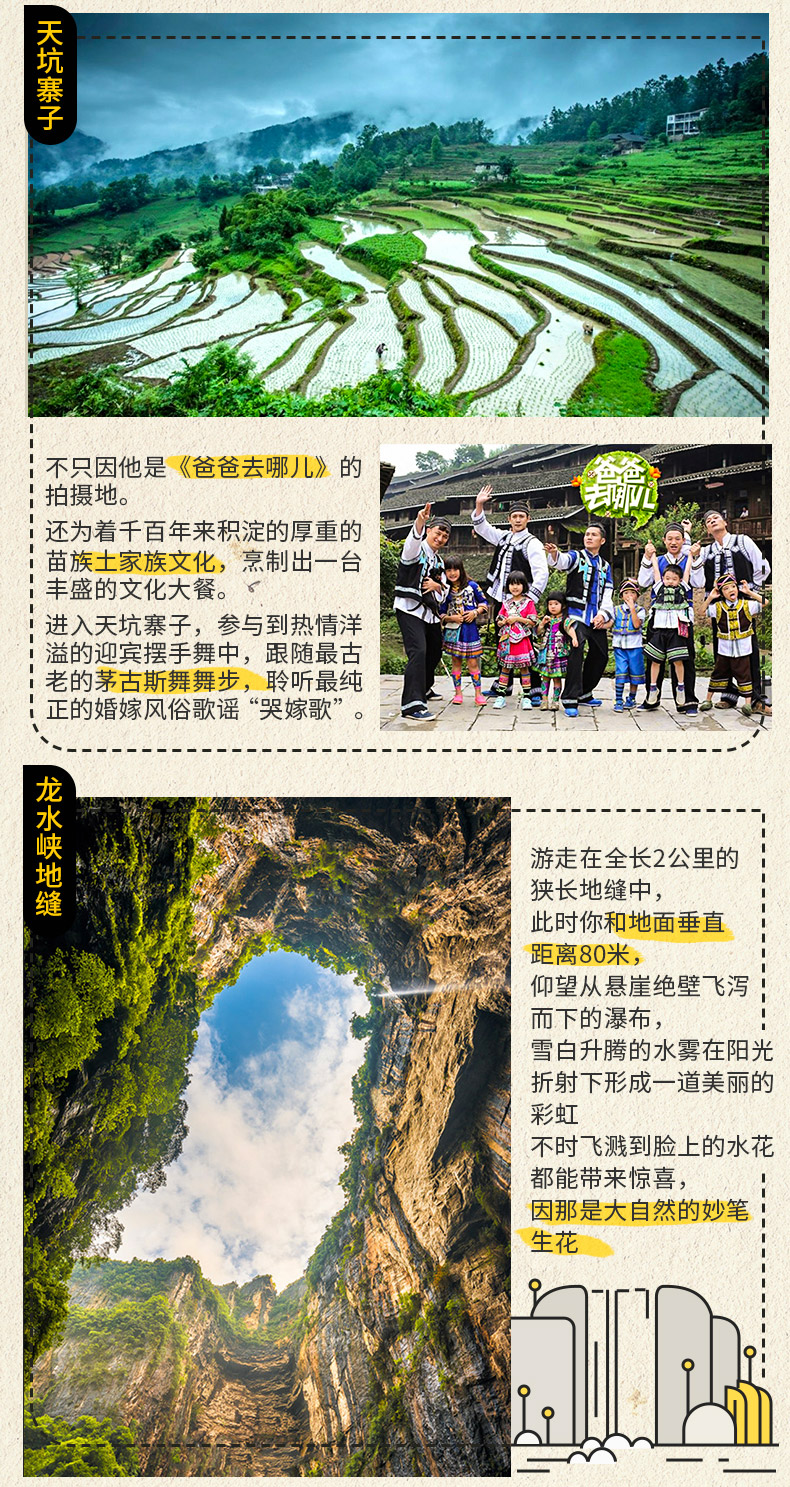重庆武隆仙女山天生三硚龙水峡地缝景区门票刷身份证入园便利快捷
