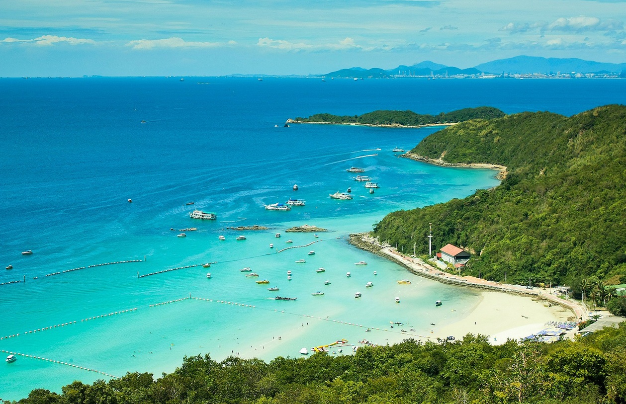 芭提雅豪华双体帆船芬妮号格兰岛月光岛双岛出海浮潜海钓一日游