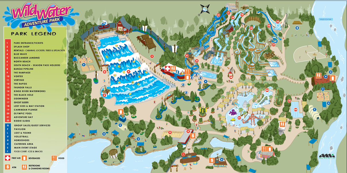 黑山水上公园小地图园区内高品质,价格合理的餐饮,在玩累之余为你补充