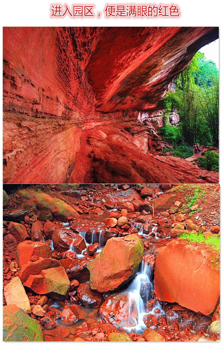 赤水丹霞旅游区佛光岩景区门票裂纹组成佛嵌于岩壁之上