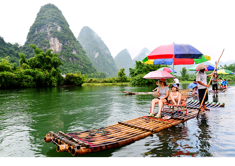 漓江竹筏漂流阳朔周边人气前三天然溶洞奇观店铺id:2162284>一日游