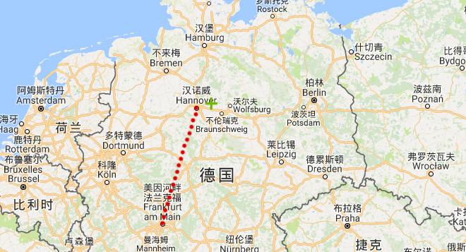 德国法兰克福汉诺威高铁火车票电子票灵活退票