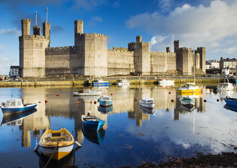 英国威尔士加冕之城卡那封城堡查尔斯王子受封之城