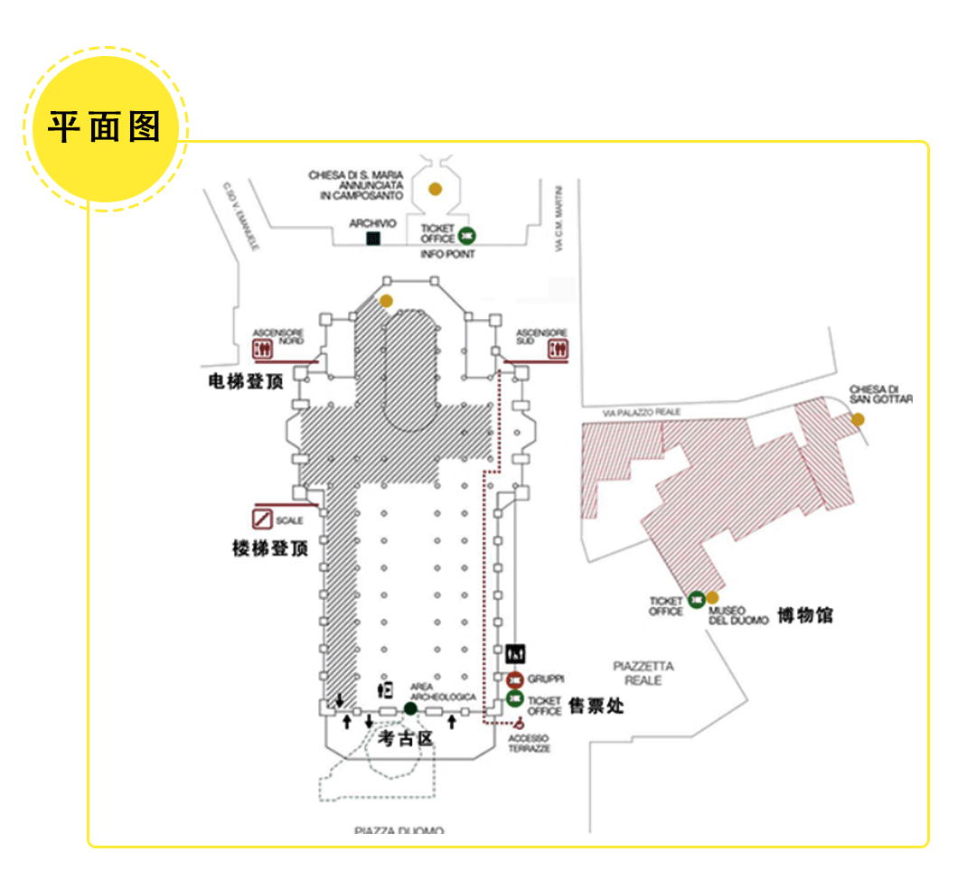 意大利米兰大教堂门票 博物馆/洗礼堂/登顶(免打印 可选快速通道/中文