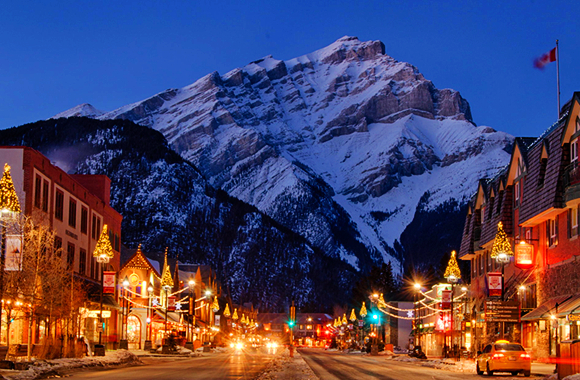 加拿大卡尔加里班夫深度一日游班夫国家公园硫磺山景观缆车班夫小镇