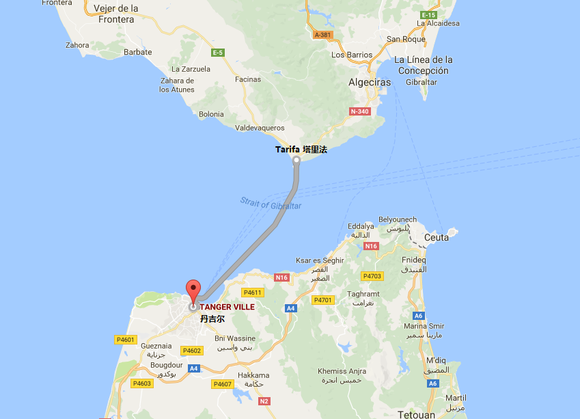 直布罗陀海峡国际快艇船票西班牙塔里法摩洛哥丹吉尔