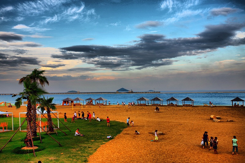 2018上海金山城市沙滩(碧海金沙/乐湃水道/清凉解暑/城市景观线)