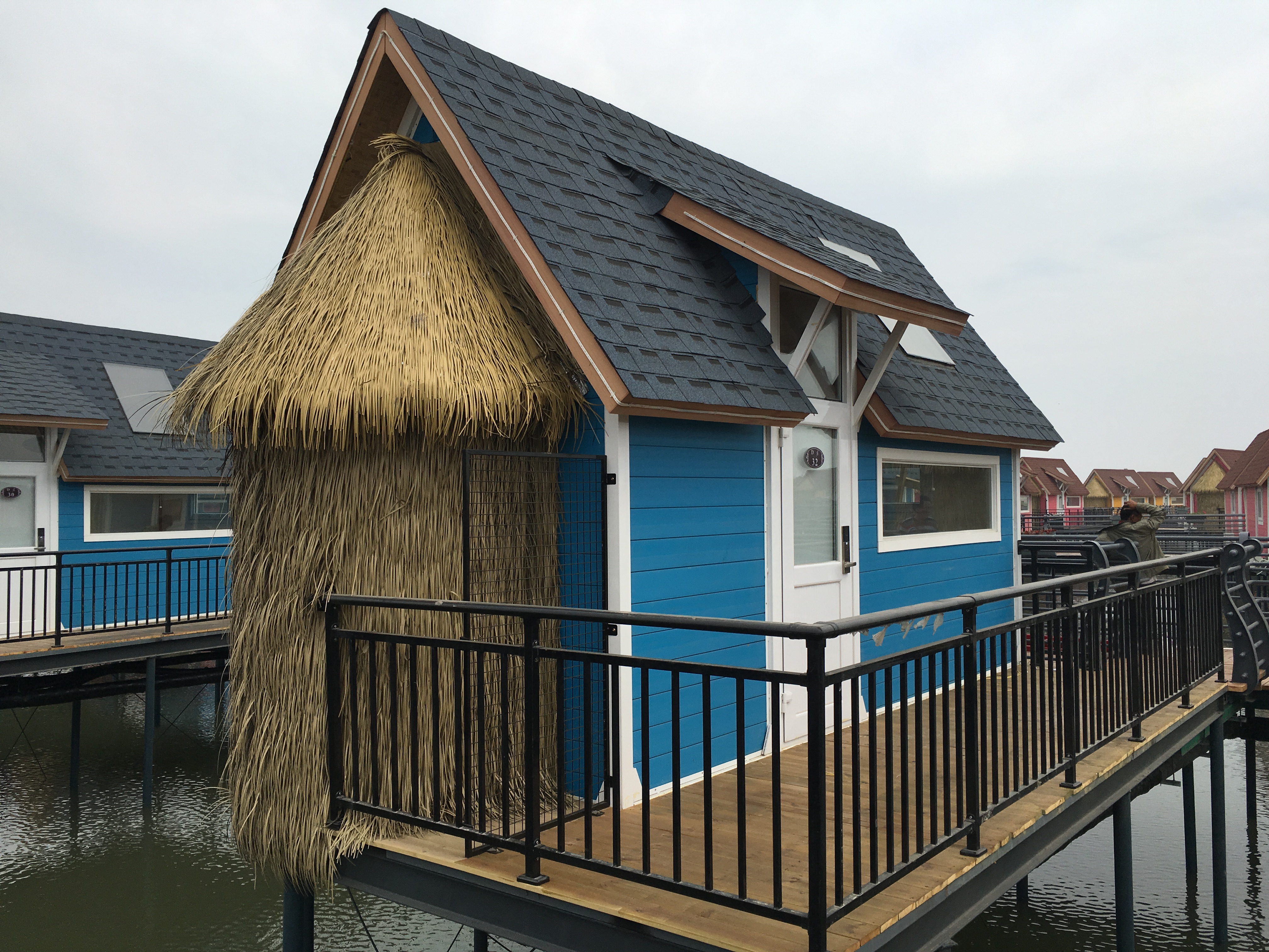 乐亭月坨岛独栋木屋大床一晚住宿含船票岛上接送电瓶车