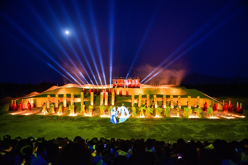 牵手飞天 敦煌盛典沙漠实景演出(市免费送票上门 省时省力)