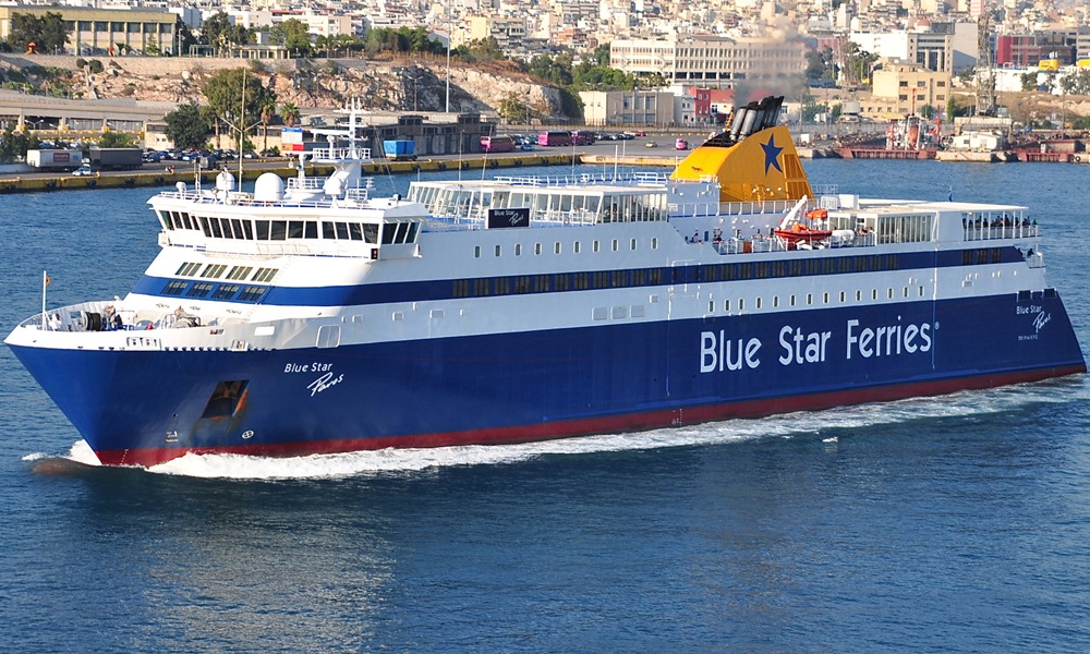 雅典piraeus港口往返patmos港口船票bluestarferries