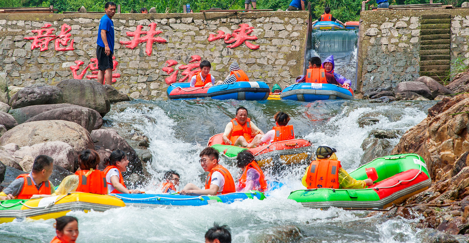 临安龙井峡漂流门票含景区交通电子票售票窗口取票临安漂流门票浙西大