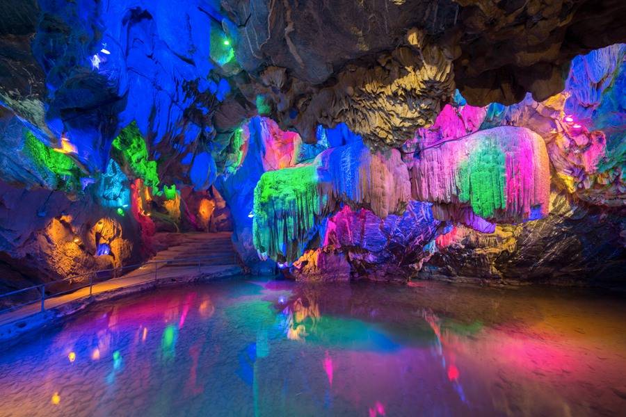 广东清远英西峰林走廊九重天七彩溶洞门票峰林胜境 九重天溶洞联票