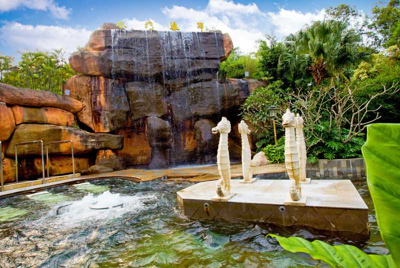 江门古兜温泉酒店住宿一晚含双人早餐含两次温泉谷温泉