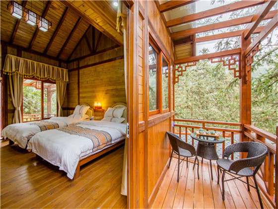 清远英德英西峰林走廊九重天树屋酒店2天1晚套餐森林独栋木屋别墅住宿