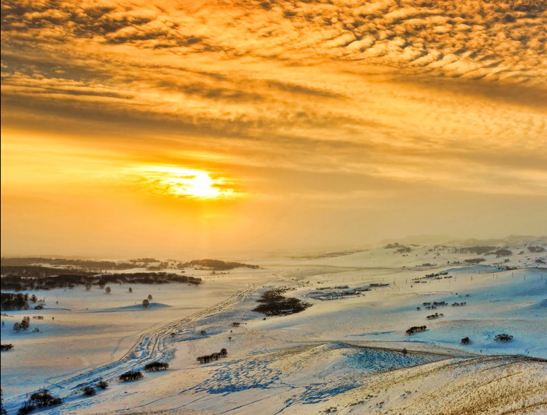 冬季雪景摄影塞北雪乡木兰围场塞罕坝乌兰布统3日草原私人定制穿越
