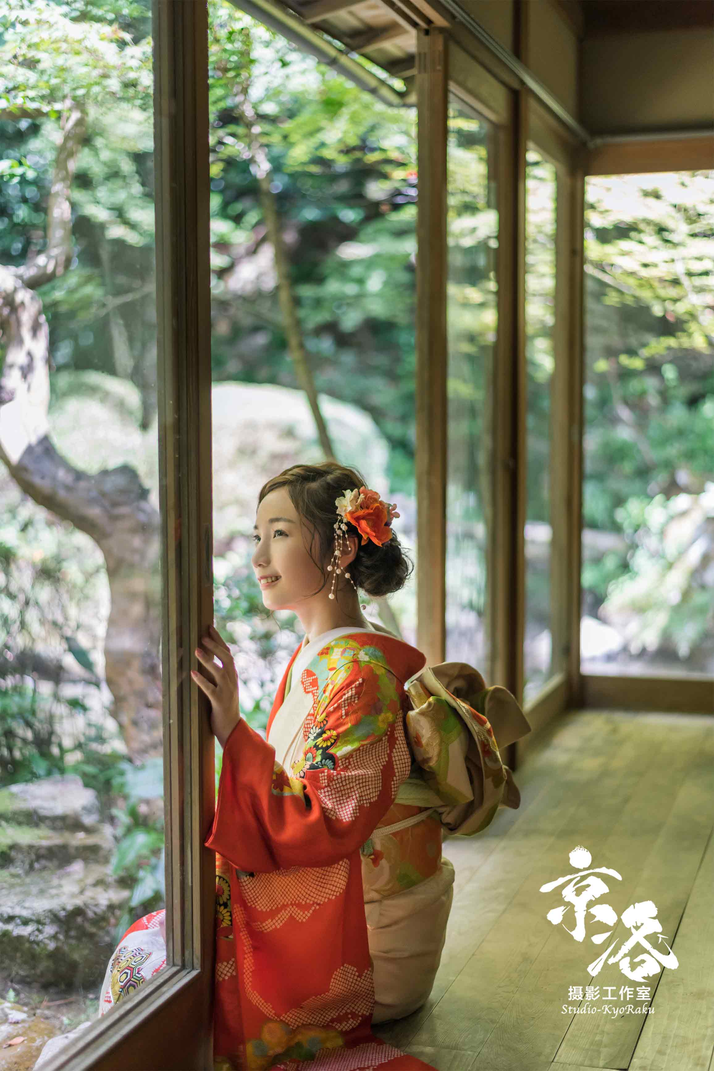 日本京都和服旅拍跟拍套餐(当地实体工作室/和服租赁/妆容发型设计