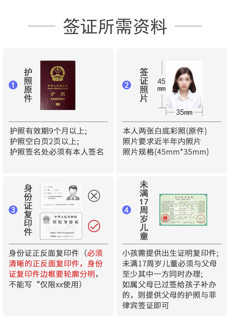 广州送签菲律宾旅游签证落地签全国办理35个工作日出签免面试免资产