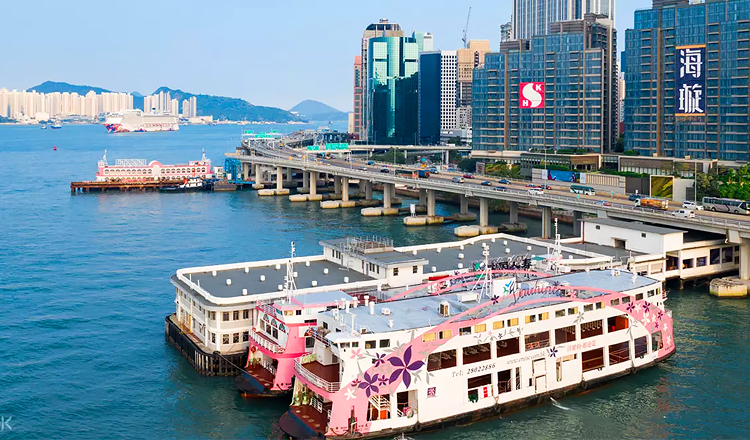 香港洋紫荆游轮夜游维多利亚港自助晚餐2小时船游乐队表演幻彩咏香江