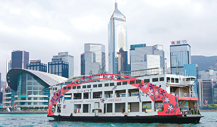 香港洋紫荆游轮夜游维多利亚港自助晚餐2小时船游乐队表演幻彩咏香江