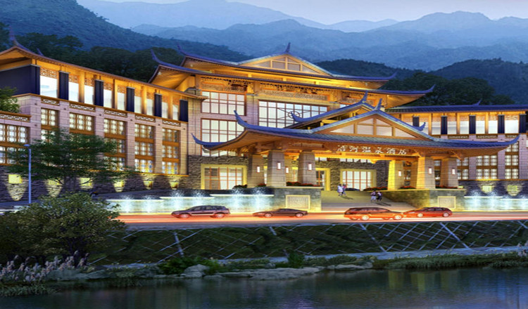 贵州铜仁沿河温泉城思州酒店1晚住宿套餐双人思州温泉双人无边际泳池