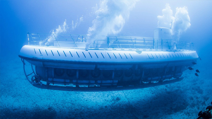 夏威夷欧胡岛亚特兰蒂斯潜水艇海底观光(特惠班期可选/中文语音讲解器