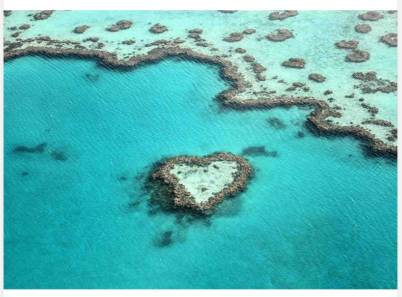 圣灵群岛心形大堡礁观光飞机白天堂沙滩快船一日游60分钟飞机空览有