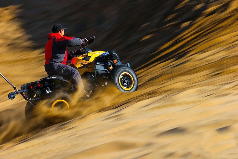 敦煌鸣沙山沙漠露营2日游沙地摩托车体验沙漠日落自助火锅沙漠ktv篝火