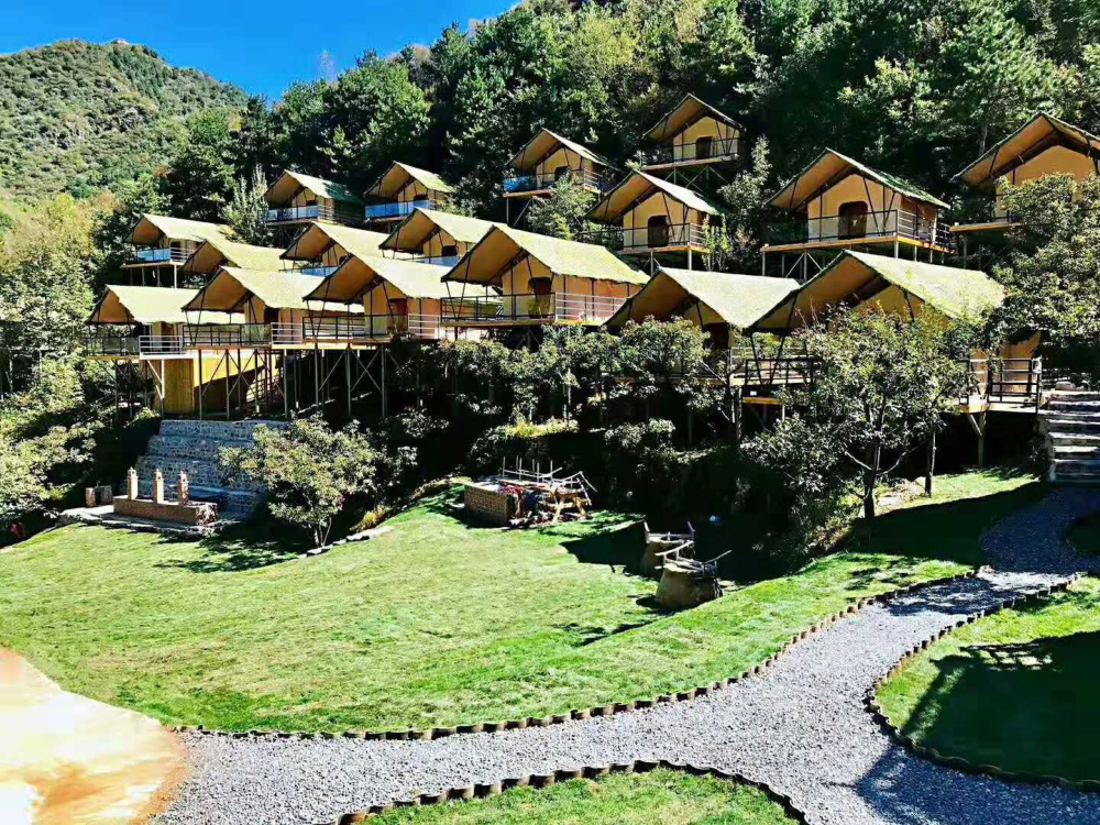 北京密云山里寒舍星空帐篷酒店1晚营养中式早餐美味中式晚餐户外儿童