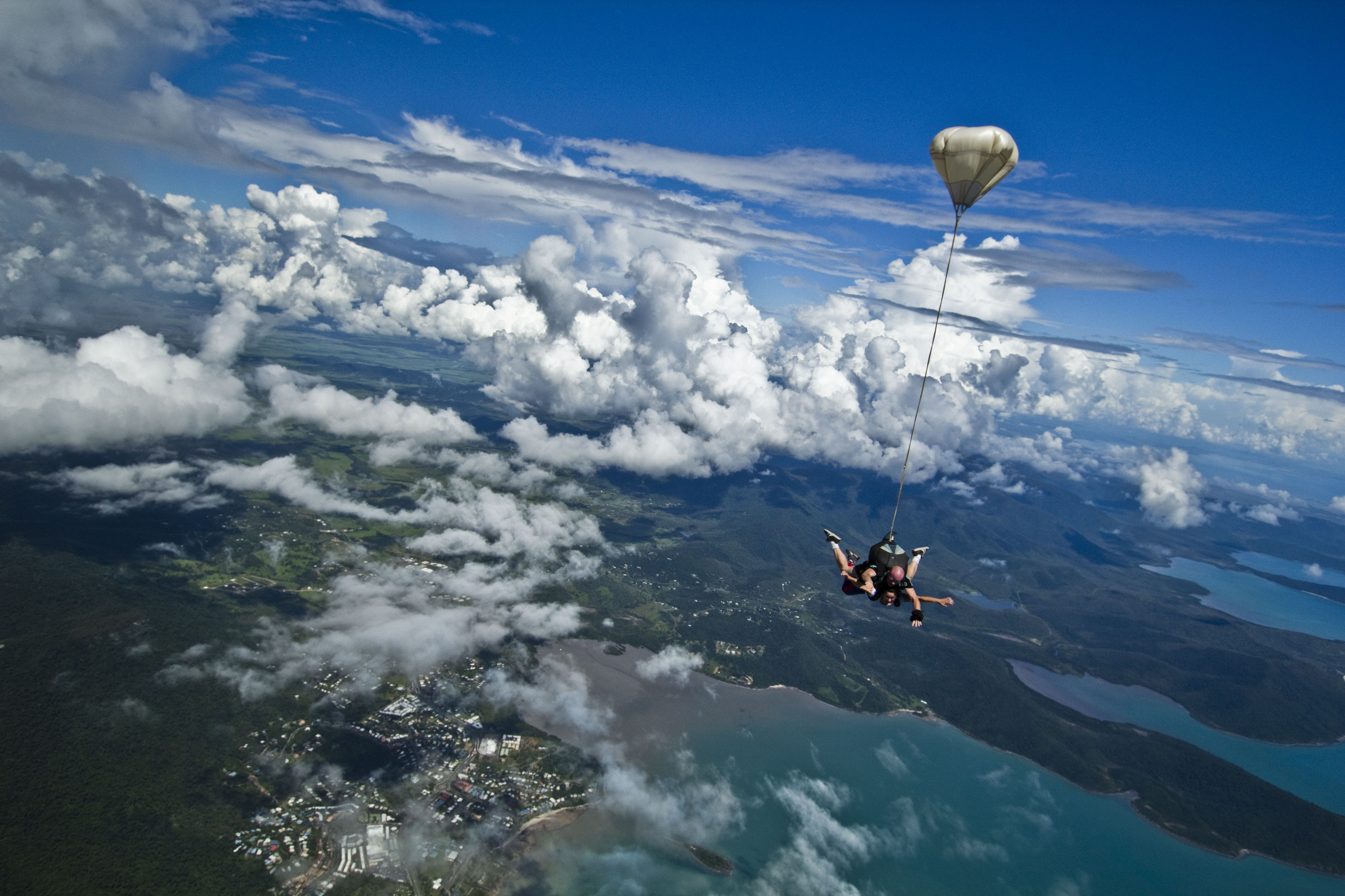 skydive系列圣灵群岛艾尔利滩高空跳伞花少明星同款俯瞰海景150008500