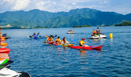 杭旅千岛湖水上乐园欢乐水世界动感皮划艇有氧运动