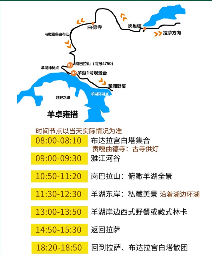 羊湖环线一日游360度环湖