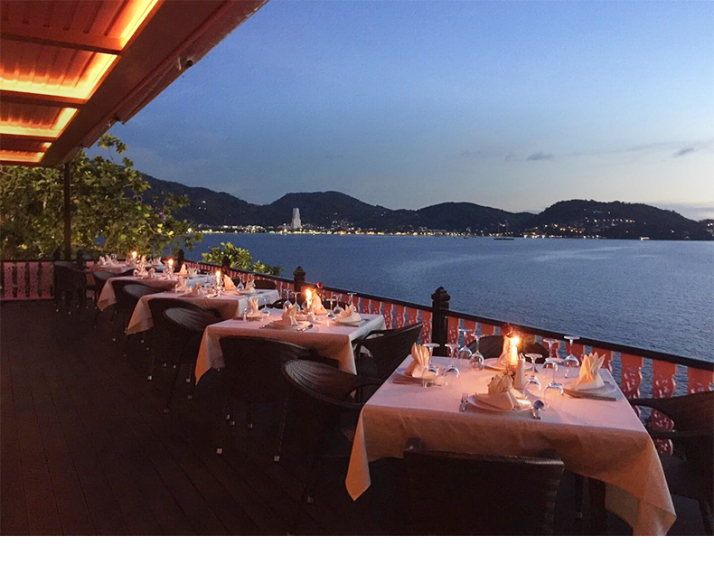 普吉岛芭东悬崖餐厅baan rim pa海景餐厅泰国菜