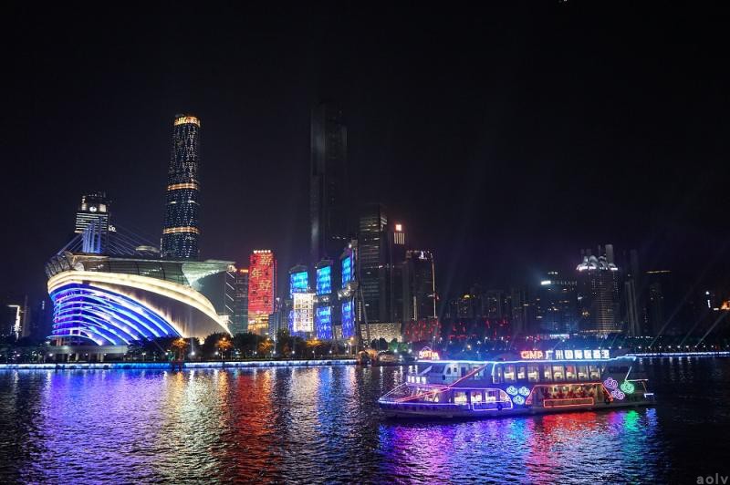 广州珠江夜游天字码头三层豪华游船票可选自助餐财富号南海神号花城