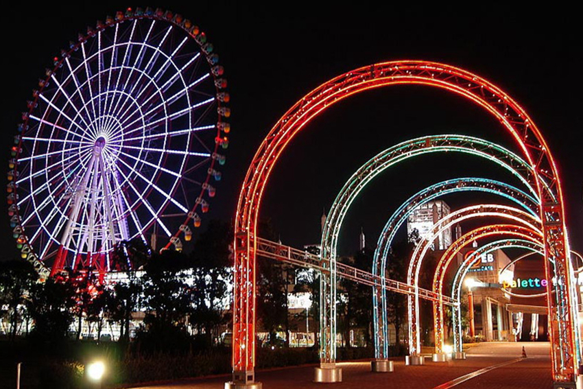 免打印/日本旅游 东京台场彩虹摩天轮/调色板城大摩天轮门票