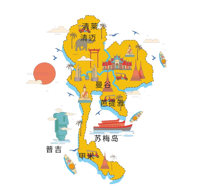 春节热售南宁往返泰国清迈普吉岛7天6晚自由行赠送行程规划水下相机