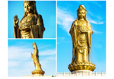 杭州高铁往返宁波 普陀山3天2晚 自由行(全程接送 高档酒店 南海观音