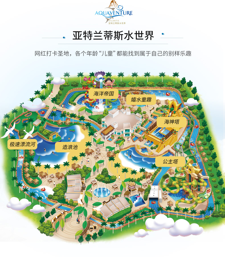 三亚亚特兰蒂斯水世界 水族馆门票全天票成人票 8602103
