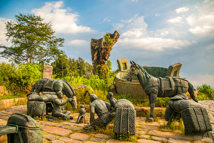 普洱茶马古道旅游景区门票单程索道五朝馆单程电瓶车鱼鹰抓鱼