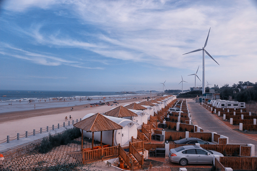 漳州六鳌抓皮皮虾捕螃蟹赶海一日游六鳌古城大澳湾送生蚝紫菜穿汉服