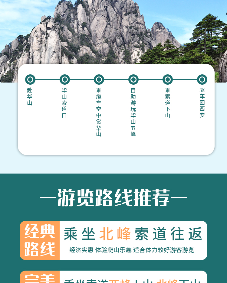 图文详情图文介绍已下线--直通车车费 华山门票西上西下进出山车西上